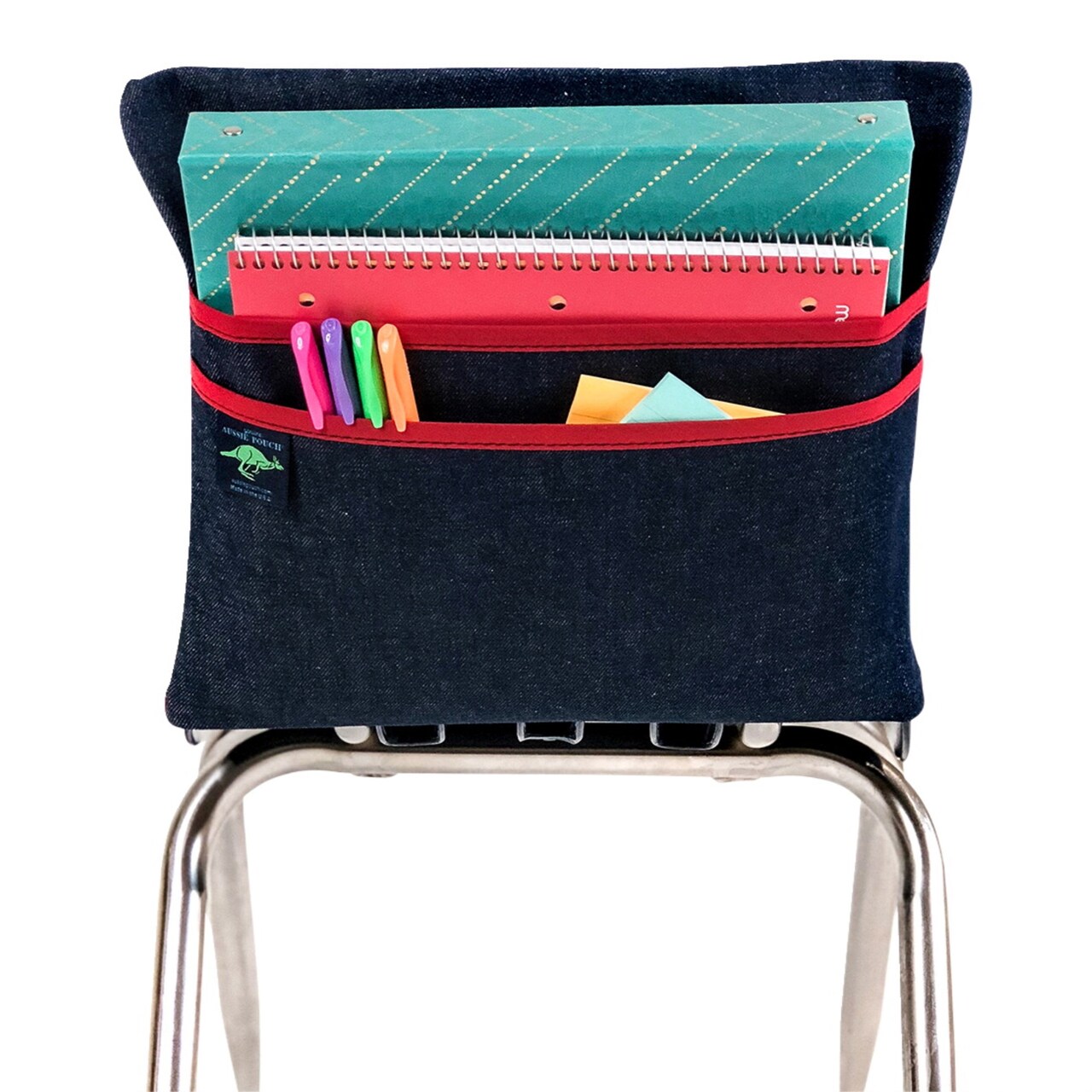 Aussie Pouch Chair Pocket, Double Pockets, 19 Inches, Extra Large, Red Trim